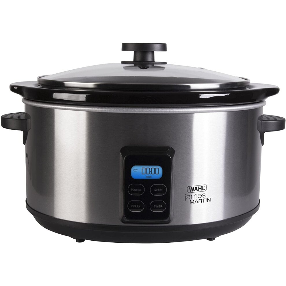 WAHL ZX929 James Martin Digital Slow Cooker 4.7 Liter Ceramic Pot, Programmable, LCD Digital Timer