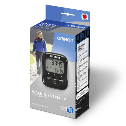 Omron HJ-325-EBK Black Walking Style IV Pedometer