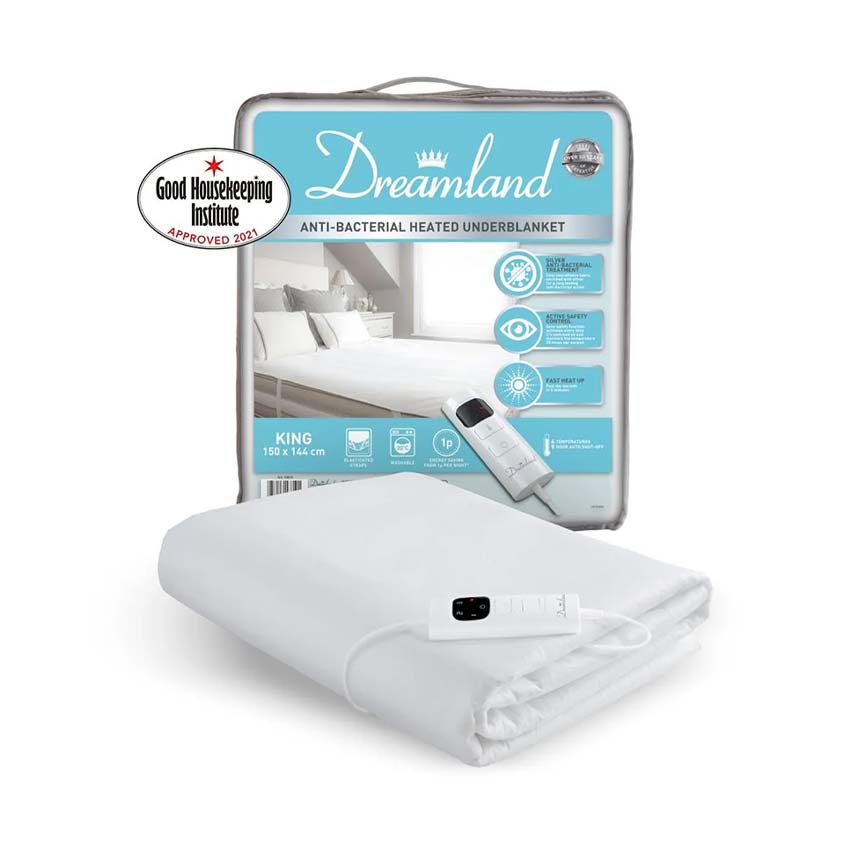 Dreamland 16819 Anti-Bacterial Heated Underblanket King