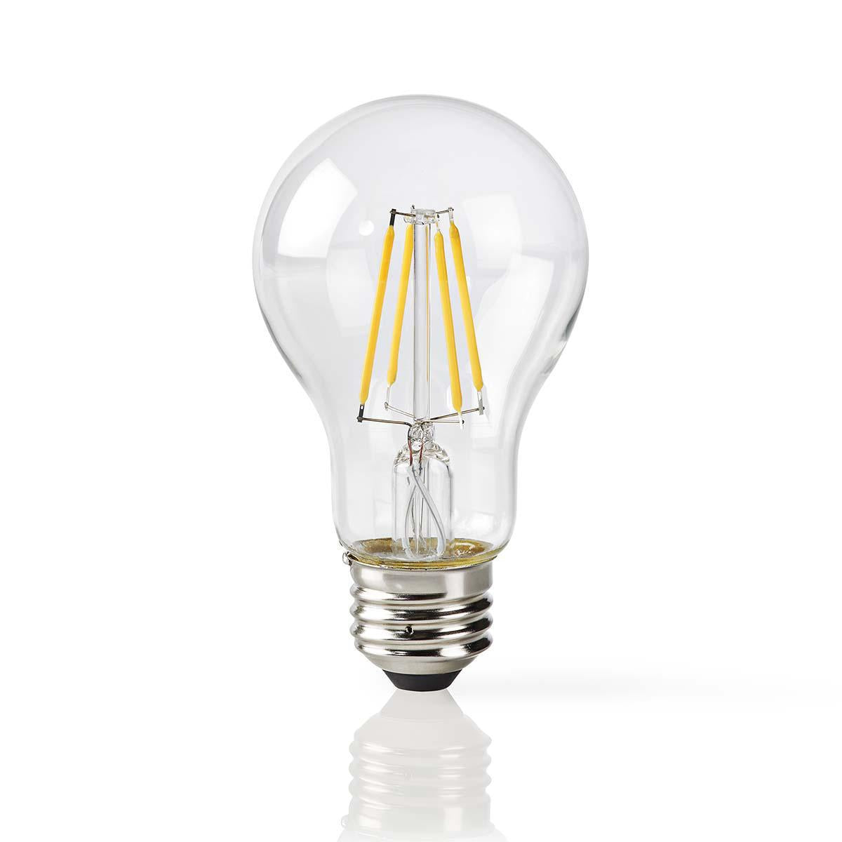 Nedis WIFILF10WTA60 Wi-Fi Smart LED Filament Bulb | E27 | A60 | 5 W | 500 lm | Clear