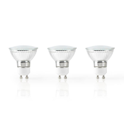 Nedis WIFILW31CRGU10 Wi-Fi Smart LED Bulb | Warm White | GU10 | 3-Pack