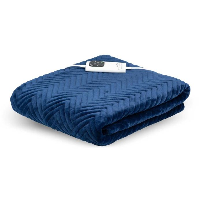 Dreamland 16823B Deluxe Warming Throw Navy