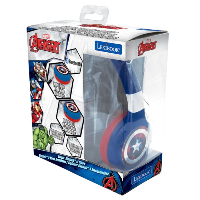 Lexibook Marvel Avengers Bluetooth & Wired Foldable Headphones