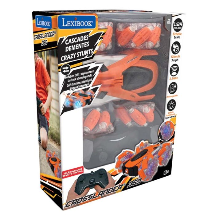 Lexibook Crosslander360 Rechargeable Radio Controlled Stunt Car