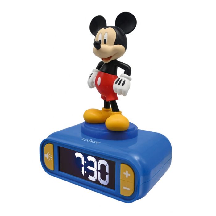 Lexibook 3D Mickey Mouse Childrens Clock with Night Light