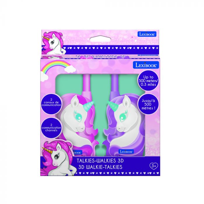 Lexibook TW18UNI 3D Unicorn Walkie-Talkies 500M