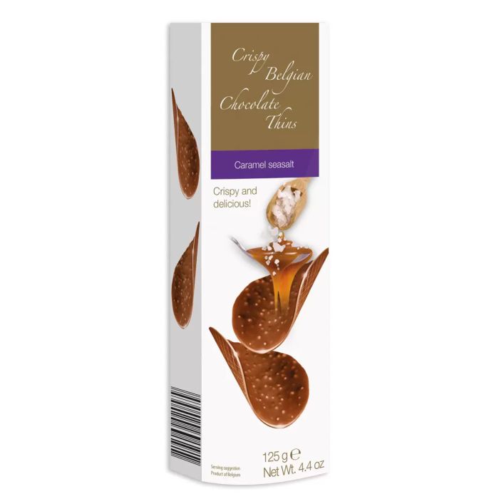 Belgium Crispy Chocolate Thins Caramel Seasalt 500 G