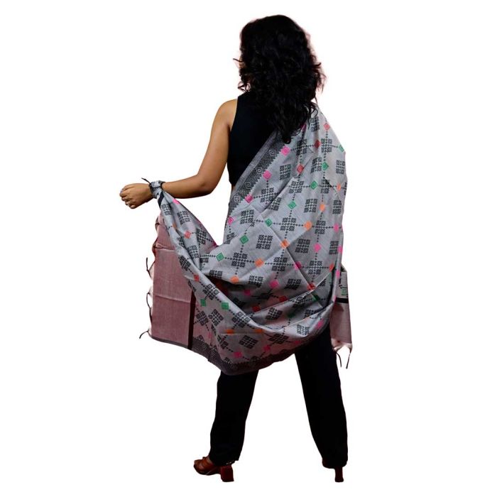 Fartila 081607 Multicolour Cotton Silk Banarasi Dupatta 