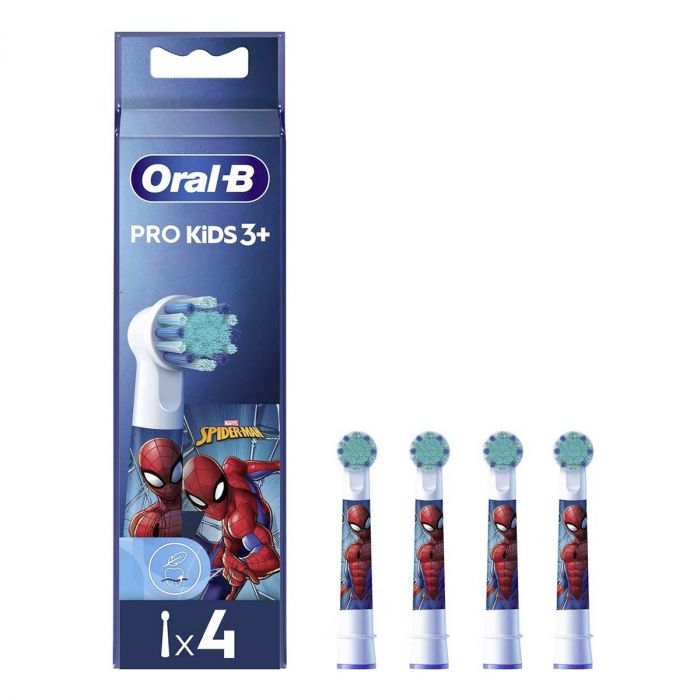 Oral-B Kids Spiderman Toothbrush Heads Pack of 4