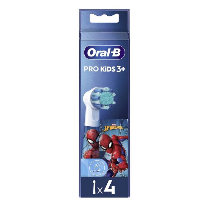 Oral-B Kids Spiderman Toothbrush Heads Pack of 4