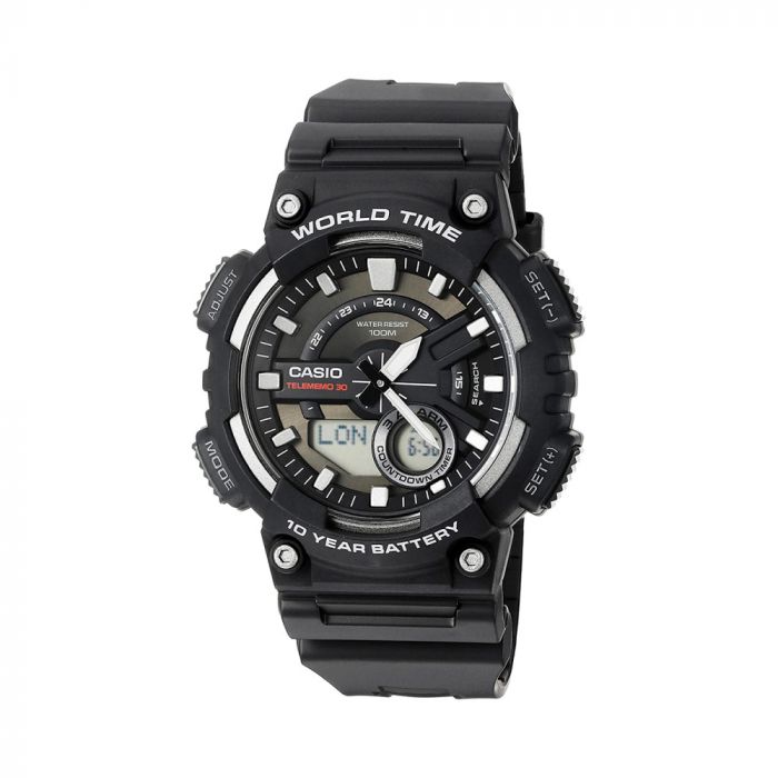 Casio AEQ-110W-1AVEF Mens Watch with World Time
