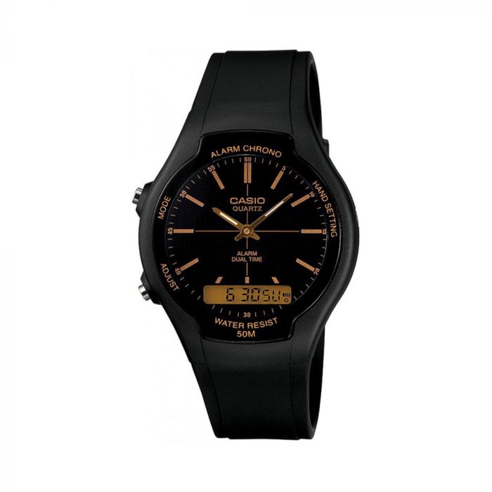 Casio AW-90H-9EVEF Mens Dual Display Watch - Black