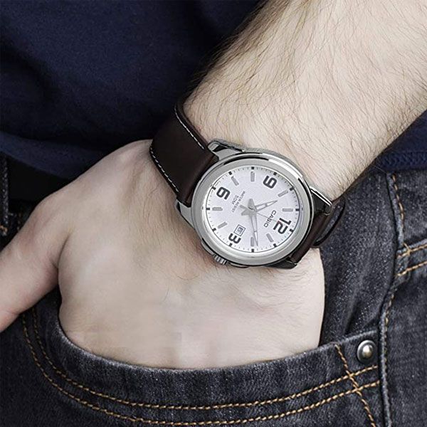 Casio MTP-1314PL-7AVEF Mens Analogue Watch - Brown with Silver Case