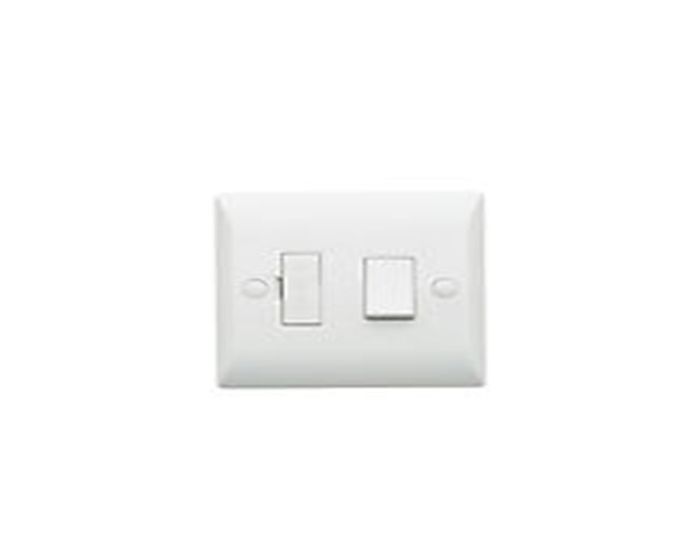 Superswitch SW17 13A DP Switched Fused Bottom Flex White - Pack of 5