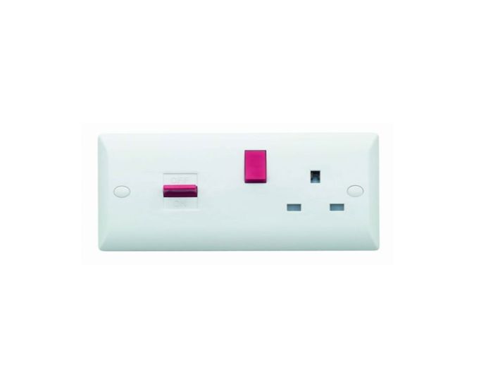 Superswitch SW25 45A Cooker Control Unit 13A Socket 