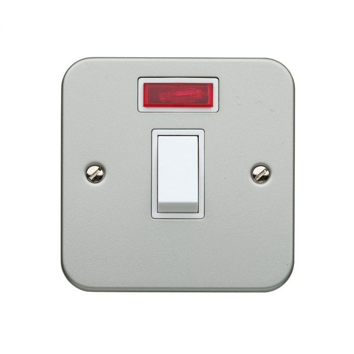 Superswitch SW85 Metal Clad 20A DP Switch with Neon Pack of 10