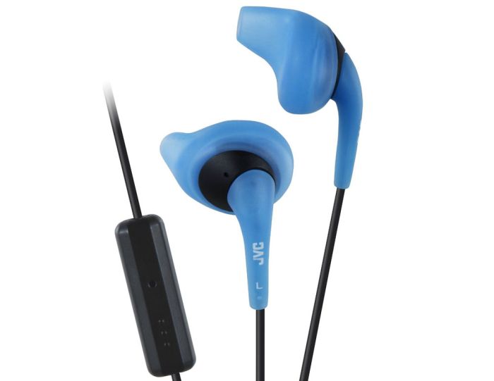 JVC HAENR15 Gumy Sport In Ear Headphones with Remote and Microphone - Blue