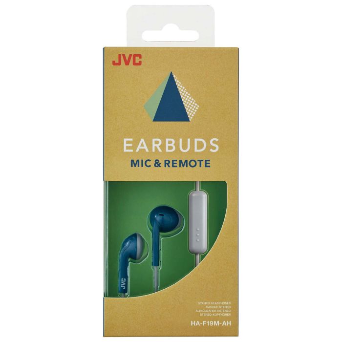 JVC HA-F19M-AH-E Blue Grey Headphones