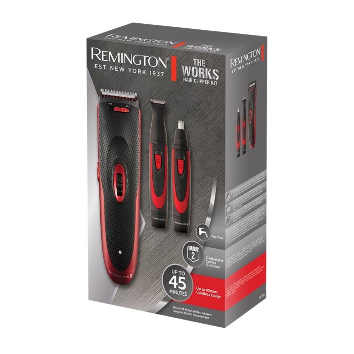 Remington HC905 Red Hair Clipper Kit Cord & Cordless