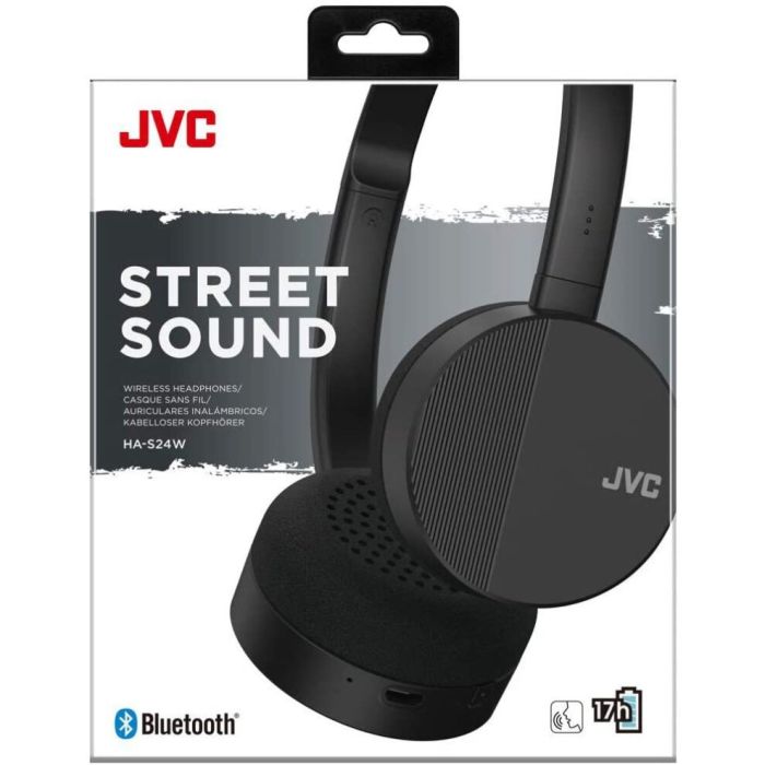 JVC HA-S24W-B-U Black Light Foldable Wireless Bluetooth Headphones
