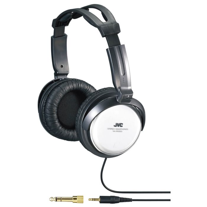 JVC HA-RX500 Silver Full-Size Extra Bass Stereo Comfortable Headphone 