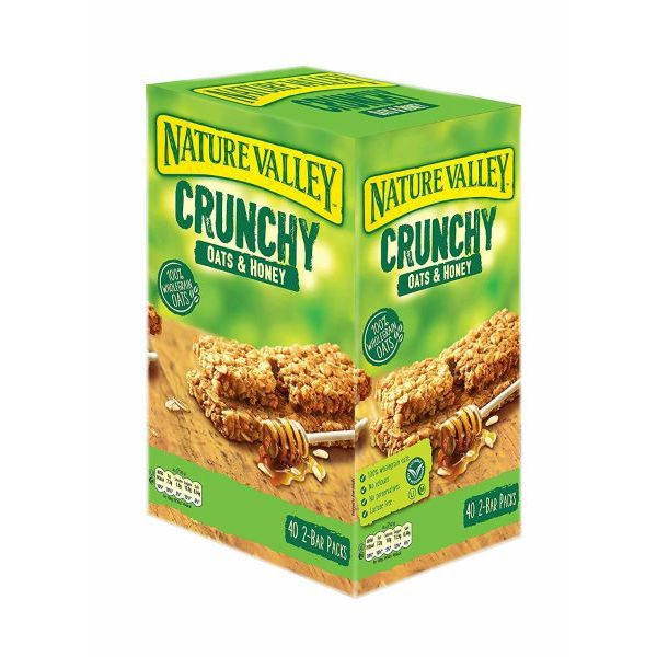 Nature Valley Crunchy Granola Bars Oats 'n' Honey, Pack of 40 Bars