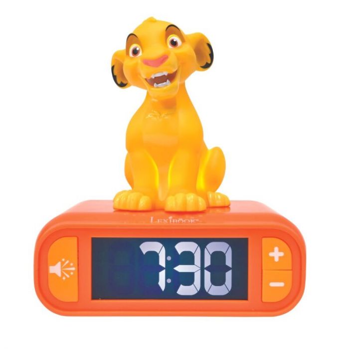 Lexibook 3D Simba Childrens Clock with Night Light