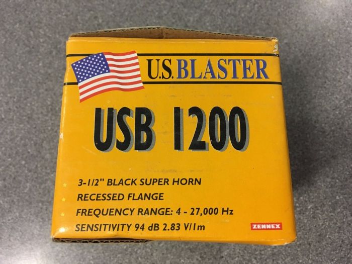 U.S. Blaster USB1200 3" Black Super Hawn - Speaker Parts