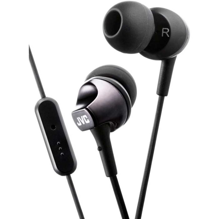 JVC HAFR325B Black Headphones with Built In Remote and Mic