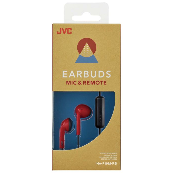 JVC HA-F19M-RB-E Red Black Headphones