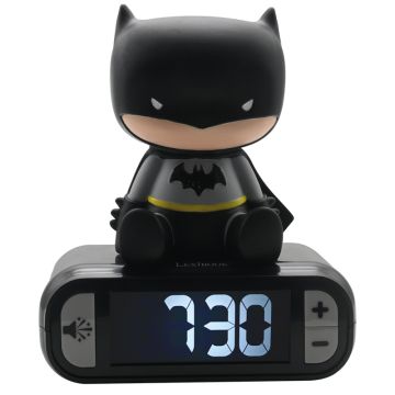 Lexibook 3D Batman Childrens Clock with Night Light