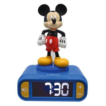 Lexibook 3D Mickey Mouse Childrens Clock with Night Light