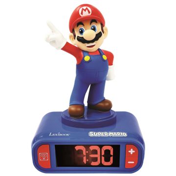 Lexibook 3D Super Mario Childrens Clock with Night Light