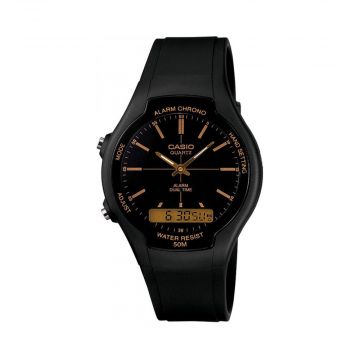 Casio AW-90H-9EVEF Mens Dual Display Watch - Black