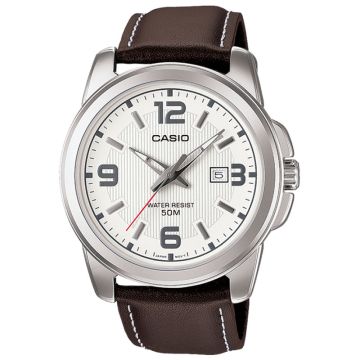 Casio MTP-1314PL-7AVEF Mens Analogue Watch - Brown with Silver Case