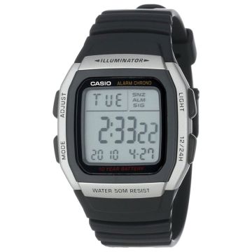 Casio W-96H-1AVES Digital Watch with Extended Battery Life Timer