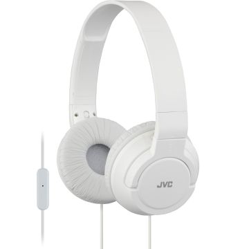 JVC HASR185WE white - Foldable headphones with microphone