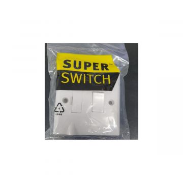 Superswitch SW17 13A DP Switched Fused Bottom Flex  White Pack of 25