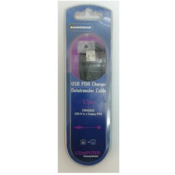 Bandridge CM45022 USB PDA Charger Datatransfer Cable - 1.5m- USB-A to Compaq IPAQ