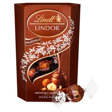 Lindt Lindor Hazelnut Chocolate Truffles Box 200g 