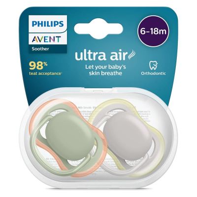 Philips Avent Baby Soother | Ultra Soft | 0-6m | Orthodont