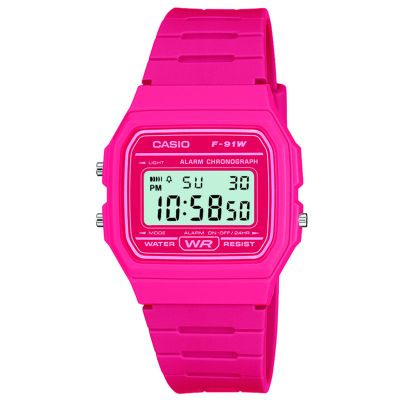 Casio F-91WC-4AEF Classic Digital Watch - Vibrant Pink