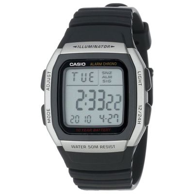 Casio W-96H-1AVES Digital Watch with Extended Battery Life Timer