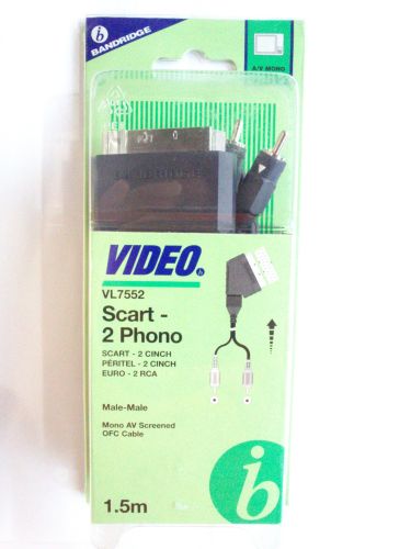 Bandridge VL7552 Scart 2 Phono cable - 1.5m