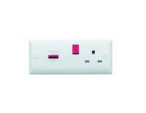 Superswitch SW25 45A Cooker Control Unit 13A Socket 