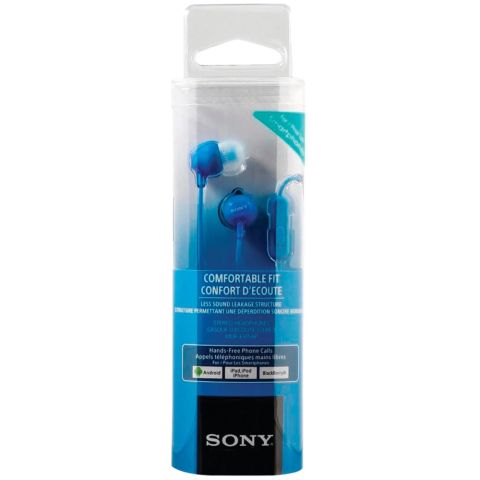 Sony MDREX15APL BLUE Fashion Color EX Series Earbud Headset with Mic