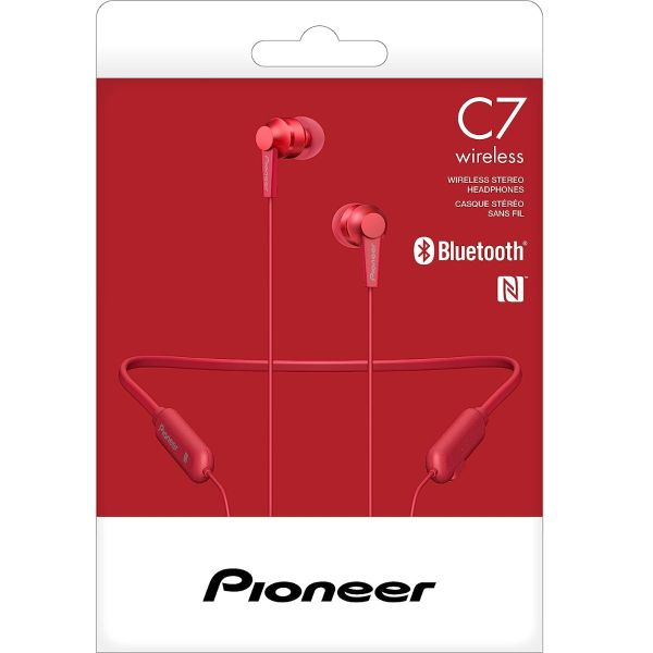 Pioneer SE-C7BTR RED Bluetooth and Mic In-Ear Headphones