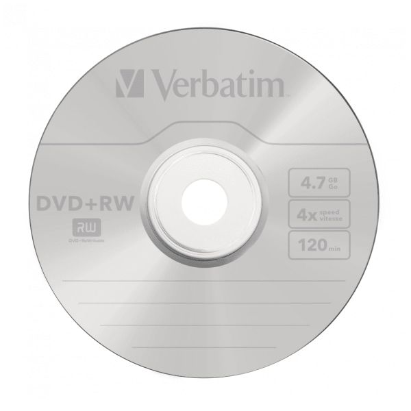 Verbatim DVD+RW 4.7Gb 4x Spindle 25 No 43489 Rewritable Blank DVD